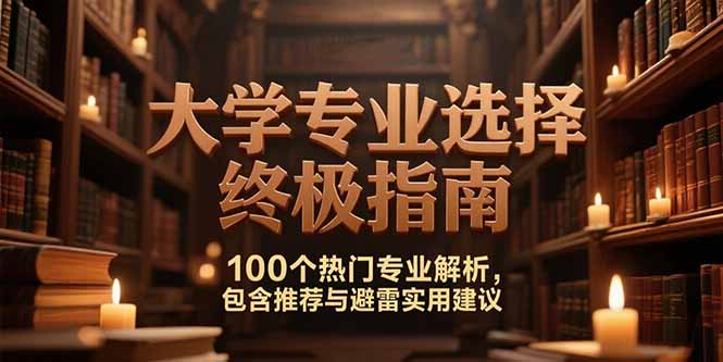 付费文：大学专业选择终极指南,100个热门专业解析,包含推荐与避雷实用建议-网创吧