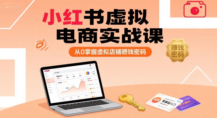 小红书虚拟电商实战课，从0掌握虚拟店铺賺钱密码(更新)-网创吧