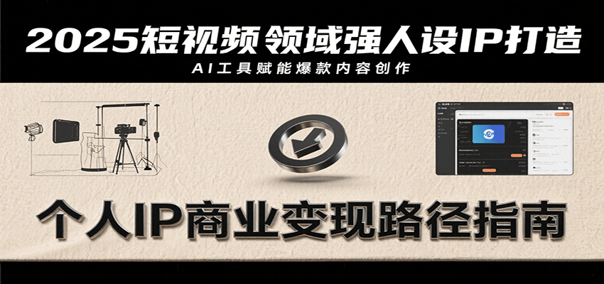 2025短视频领域强人设IP打造，结合爆款案例与AI工具应用，从个人出镜到商业成交转化-网创吧