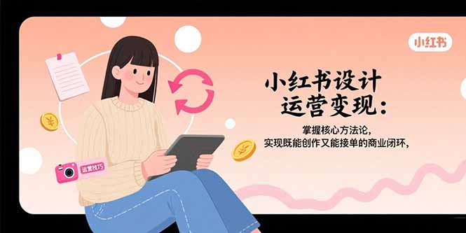 小红书设计运营变现：掌握核心方法论，实现既能创作又能接单的商业闭环-网创吧
