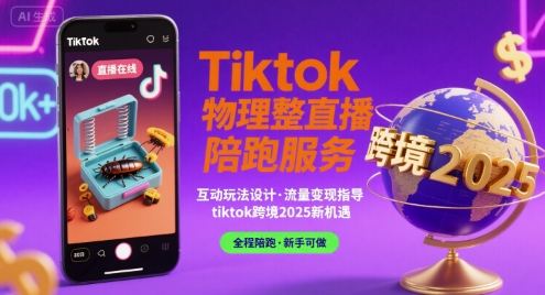 Tiktok物理整蛊直播陪跑服务-tiktok跨境2025-网创吧
