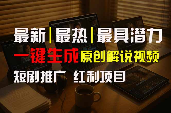 短剧推广新思路，AI一键生成原创解说视频，10分钟产出100条，30天赚了5.5w-网创吧