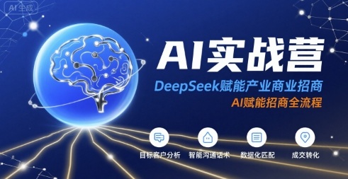 AI实战营：DeepSeek赋能产业商业招商，AI赋能招商全流程-网创吧