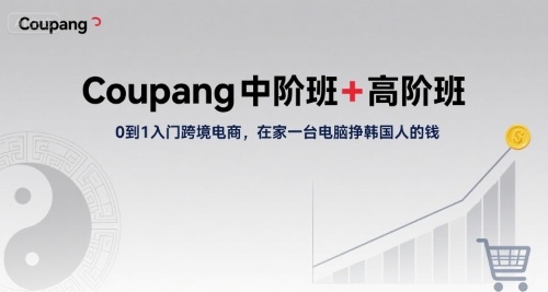 Coupang中阶班+高阶班，0到1入门跨境电商，在家一台电脑挣韩国人的钱-网创吧