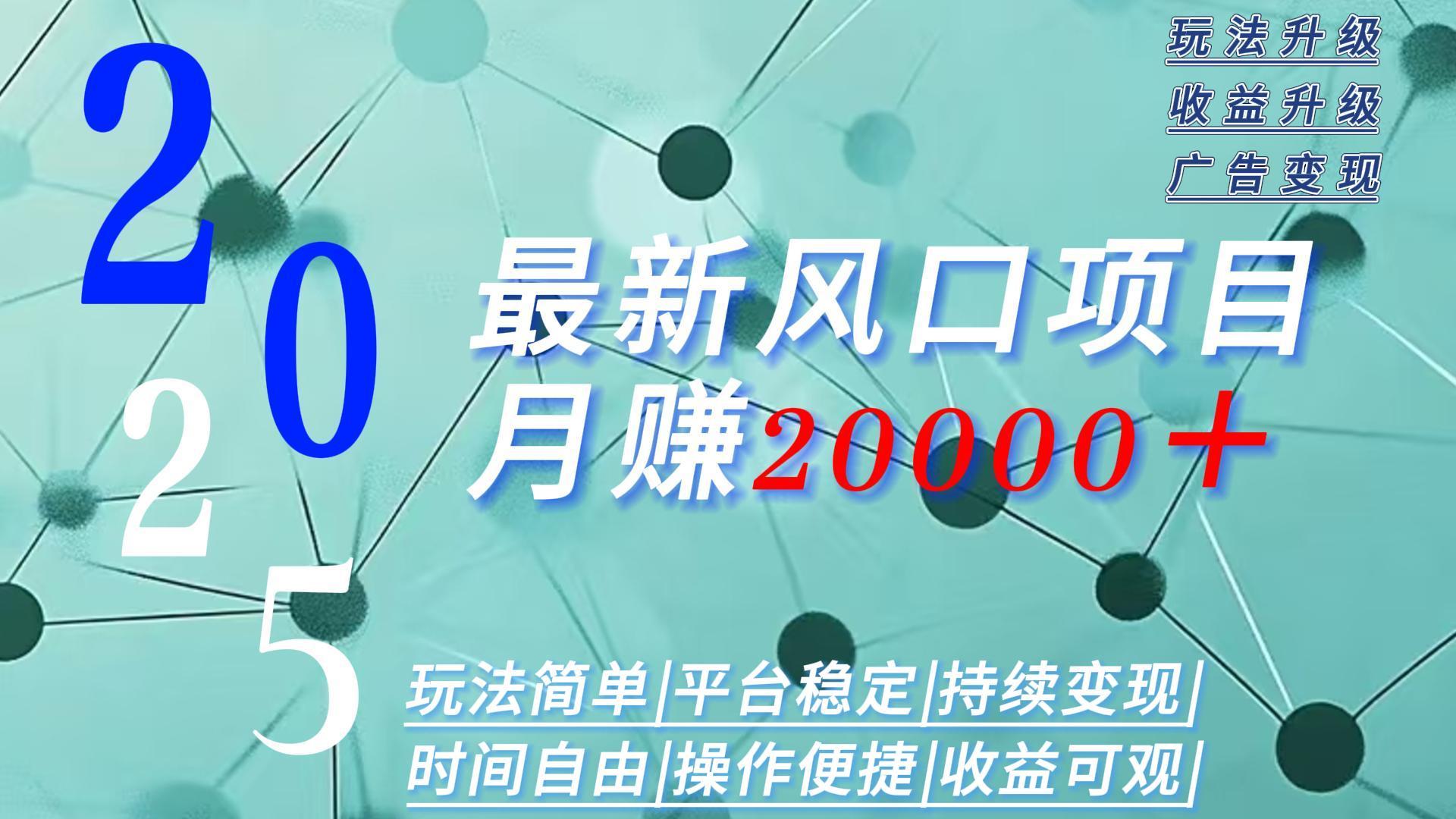 2025广告赛道新风口-月赚2W＋玩法简单，时间自由-网创吧