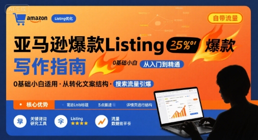 亚马逊爆款Listing写作方法，亚马逊0基础小白也能写爆款自带流量的Listing-网创吧