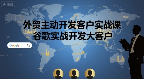 外贸主动开发客户实战课，谷歌实战开发大客户-网创吧