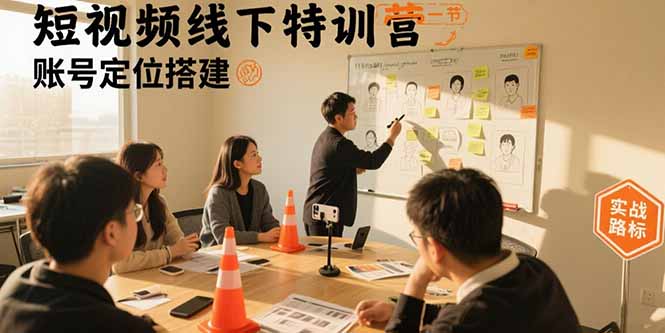 短视频线下特训营：账号定位搭建/口播号拍摄剪辑/直播间流量入口/变现实战-网创吧