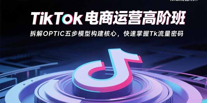 TikTok电商运营高阶班：拆解OPTIC五步模型构建核心，快速掌握Tk流量密码-网创吧