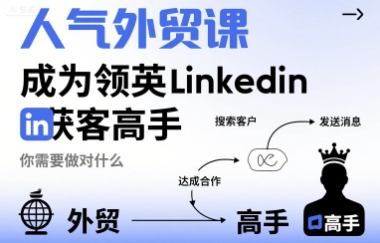 人气外贸课-成为领英Linkedin获客高手，你需要做对什么-网创吧