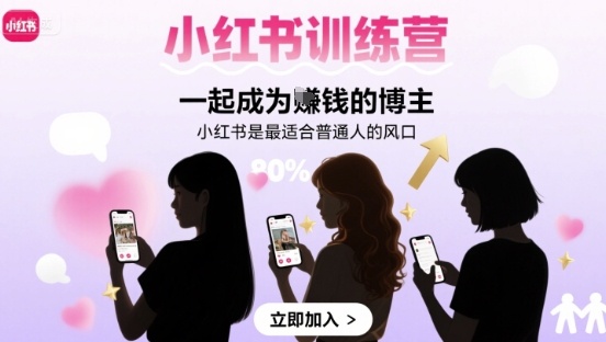 小红书训练营一起成为賺钱的博主，小红书是最适合普通人的风口-网创吧