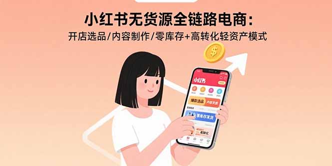 小红书无货源全链路电商：开店选品/内容制作/零库存+高转化轻资产模式-网创吧