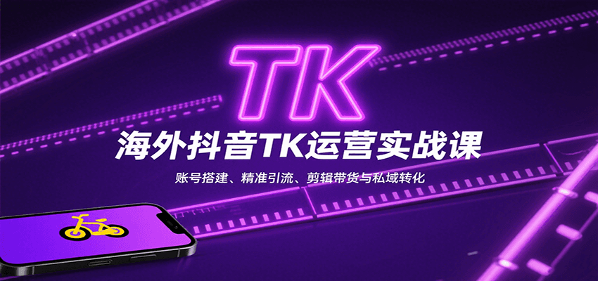 海外抖音TK运营实战课：账号搭建、精准引流、剪辑带货与私域转化-网创吧