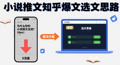 为什么你的小说推文没流量？小说推文知乎爆文选文思路-网创吧