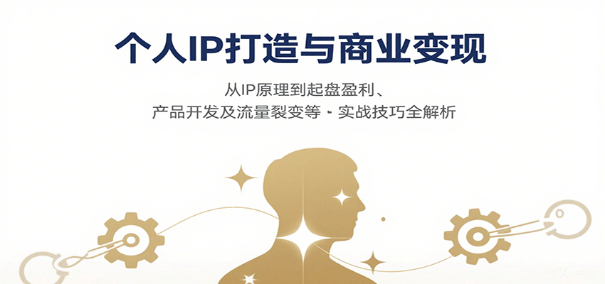 个人IP打造与商业变现，从IP原理到起盘盈利、产品开发及流量裂变等实战技巧全解析-网创吧