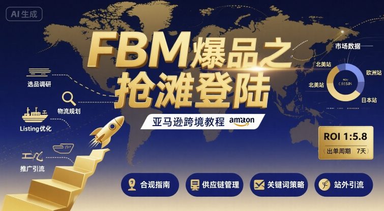 FBM爆品之抢滩登陆-亚马逊跨境教程-网创吧