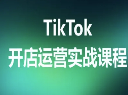 TikTok开店运营实战课程，TK跨境电商实操全流程-网创吧