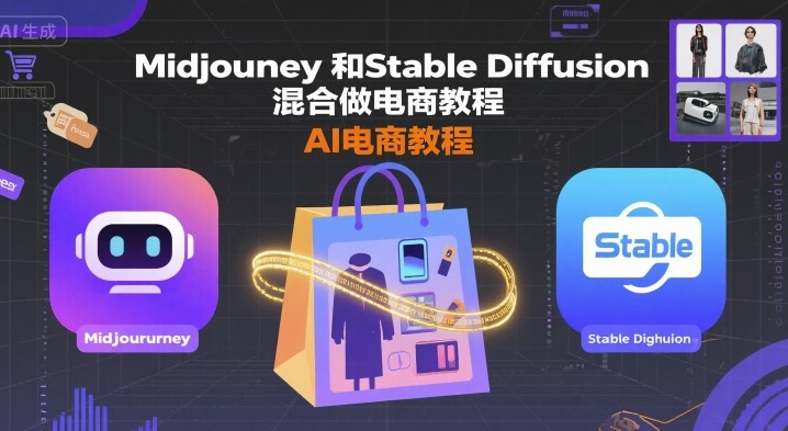 Midjourney和Stable Diffusion混合做电商教程-ai电商教程-网创吧