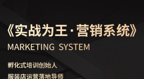 老杨·服装老板必修课《实战为王-营销系统》实现业绩被动式增长-网创吧