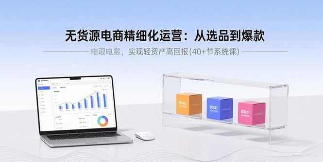 无货源电商精细化运营：从选品到爆款，实现轻资产高回报(40+节系统课-网创吧