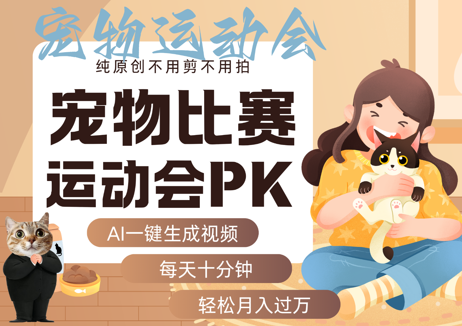 AI萌宠运动员跳水 射击 篮球 足球比赛 每天十分钟 附详细提示词文案库 代替做…-网创吧