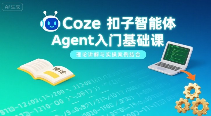 Coze扣子智能体Agent入门基础课，理论讲解与实操案例结合-网创吧