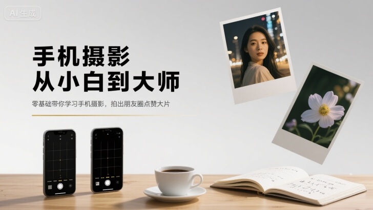 手机摄影从小白到大师，零基础带你学习手机摄影，拍出朋友圈点赞大片-网创吧