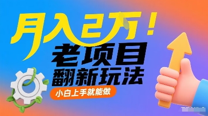 月入2W！老项目翻新玩法，小白上手就能做，非常容易上手-网创吧