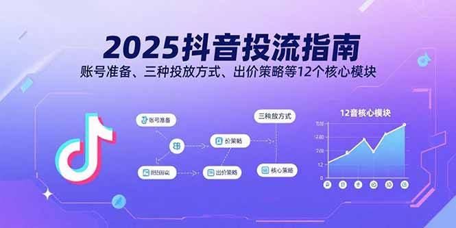 2025抖音投流指南，账号准备、三种投放方式、出价策略等12个核心模块-网创吧