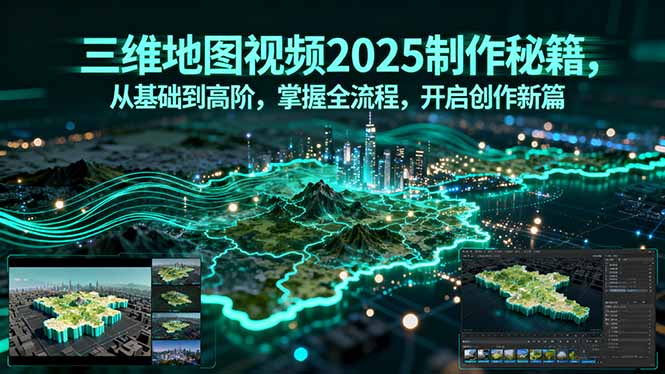 三维地图视频2025制作秘籍，从基础到高阶，掌握全流程，开启创作新篇-网创吧