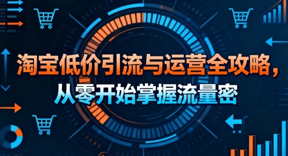 淘宝低价引流与运营全攻略，从零开始掌握流量密码-网创吧
