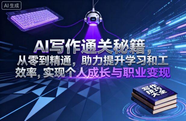 AI写作通关秘籍，从零到精通，助力提升学习和工作效率，实现个人成长与职业变现-网创吧
