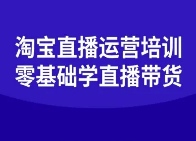 淘宝直播运营培训-零基础学会直播卖货-网创吧