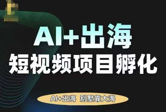 AI·TikTok AI+出海短视频项目孵化,陪你从0-1借助AI实现出海变现-网创吧