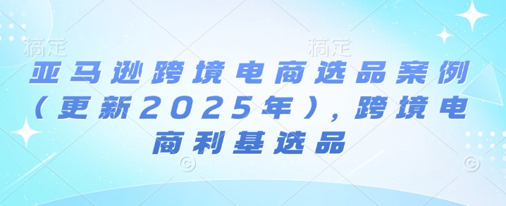 亚马逊跨境电商选品案例(更新2025年10月)，跨境电商利基选品-网创吧