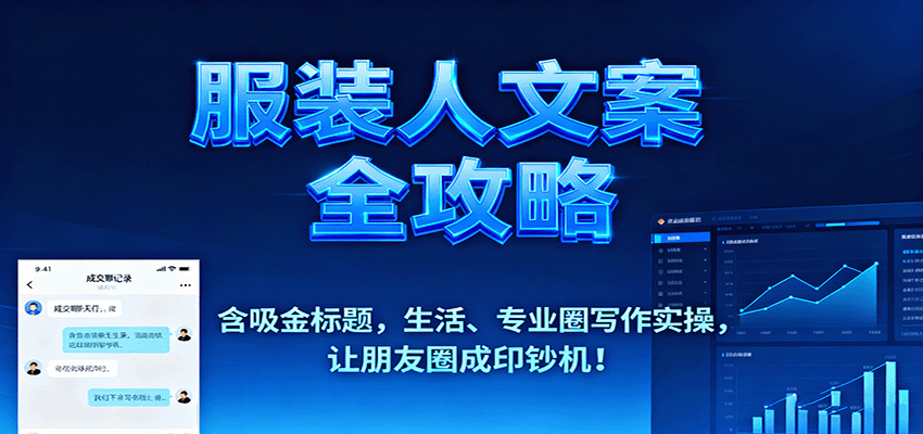 服装人文案全攻略，含吸金标题，生活、专业圈写作实操，让朋友圈成印钞机！-网创吧