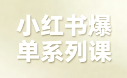 小红书爆单系列课,聚焦小红书电商全链路增长-网创吧