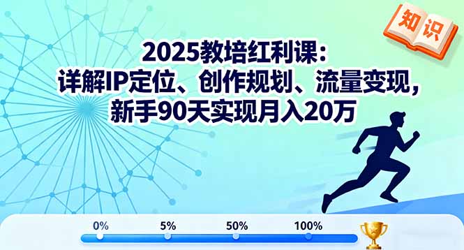 2025教培红利课：详解IP定位、创作规划、流量变现，新手90天实现月入20万-网创吧