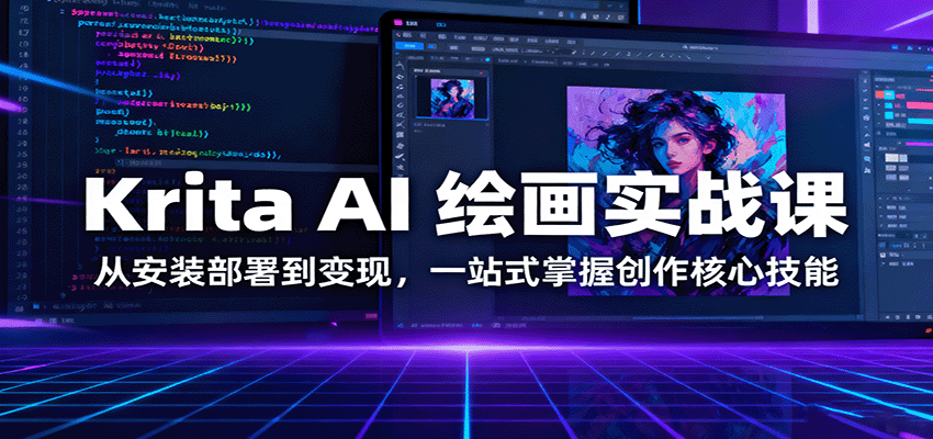 Krita AI 绘画实战课：从安装部署到变现，一站式掌握创作核心技能-网创吧