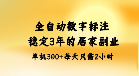 全自动数字标注,稳定3年的蓝海项目,居家也能矩阵开干的副业,单机日入3张+【揭秘】-网创吧