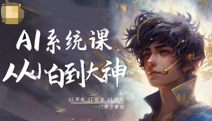 AI系统课程，从小白到大神系统学AI，AI声音-AI绘画-AI视频一门课全掌握-网创吧