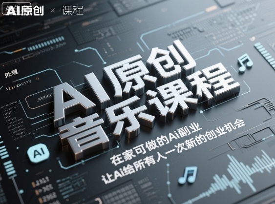 AI原创音乐课程,在家可做的Ai副业,让Ai给所有人一次新的创业机会-网创吧