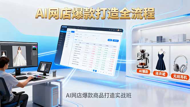 AI网店爆款商品打造实战班:AI技术实现商品图智能处理,快速搭建AI网店-网创吧