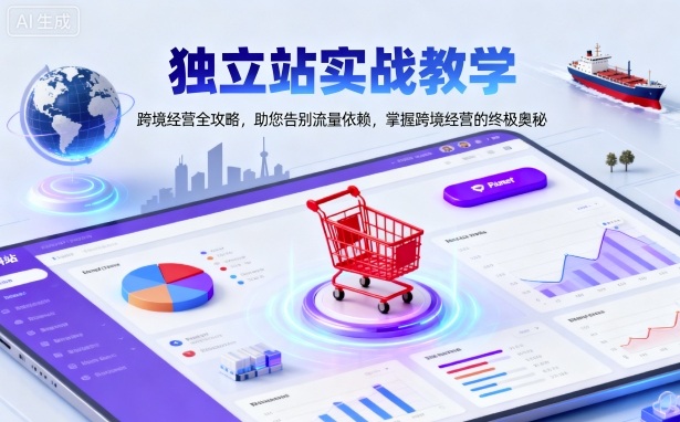 独立站实战教学，跨境经营全攻略，助您告别流量依赖，掌握跨境经营的终极奥-网创吧