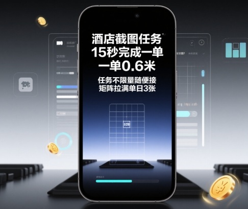 酒店截图任务，15秒完成一单，一单0.6米，任务不限量随便接，矩阵拉满单日3张【揭秘】-网创吧