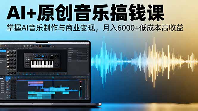 AI+原创音乐搞钱课：掌握AI音乐制作与商业变现，月入6000+低成本高收益-网创吧