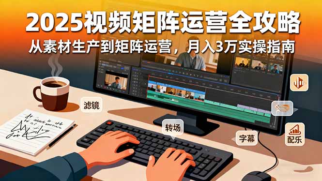 2025短视频矩阵运营全攻略：从素材生产到矩阵运营，月入3万实操指南-网创吧
