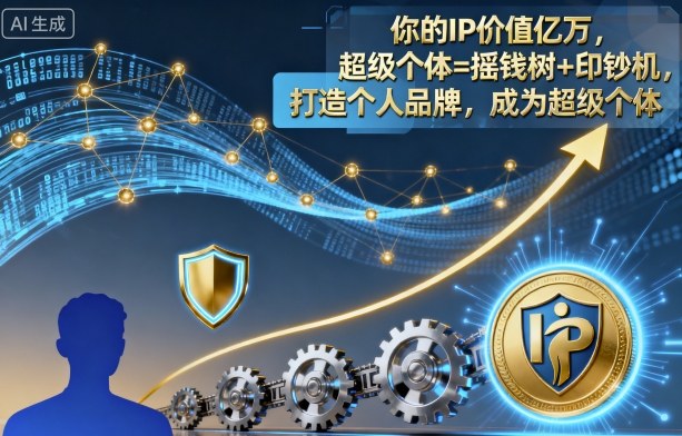 你的IP价值亿万，超级个体=摇钱树+印钞机，打造个人品牌，成为超级个体-网创吧