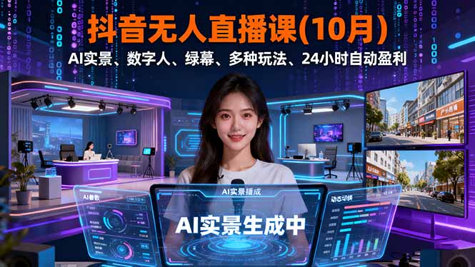 抖音无人直播课(10月-网创吧