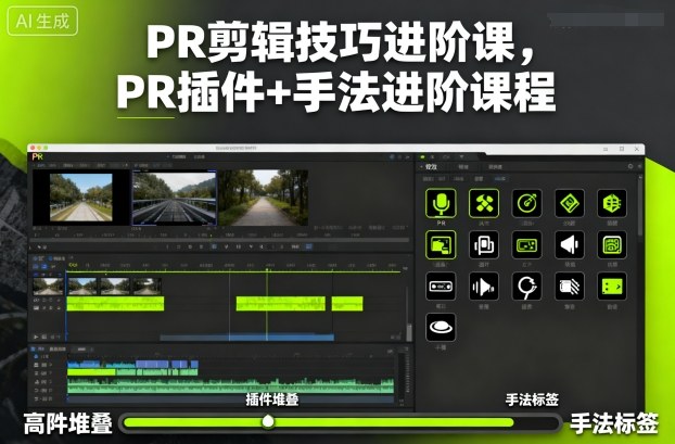 PR剪辑技巧进阶课，PR插件+手法进阶课程-网创吧